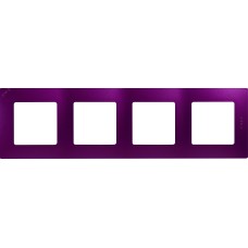 Рамка 4-местная сливовый ETIKA