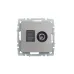 BRITE Розетка двойная TV+RJ45 кат.5E РТВ/РК12-БрС сталь