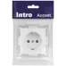 Розетка Intro Accent 6-202-01М 2P+E Schuko, 16А-250В, IP20, СУ, белый матовый