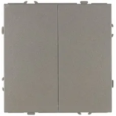 Переключатель двойной 10АХ-250В IP20 титан 15-1106-07 Galaxy