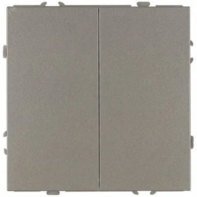 Переключатель двойной 10АХ-250В IP20 титан 15-1106-07 Galaxy