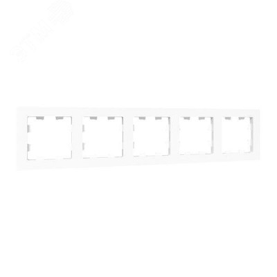 Эпика Рамка 5-местная белый пластик EKF