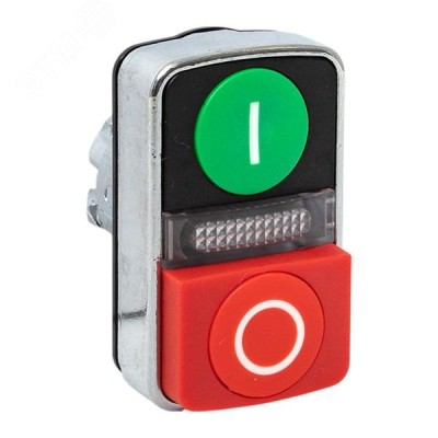 Механизм кнопки исполнительный XB4 пуск-стоп с выпирающим стопом возвратный без фиксации, с подсветкой IP65