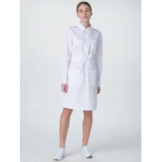 Халат женский Сансара-001 (тк.Смесовая,160) MedLine, белый,52-54,158-164