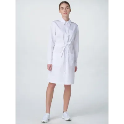 Халат женский Сансара-001 (тк.Смесовая,160) MedLine, белый,52-54,158-164