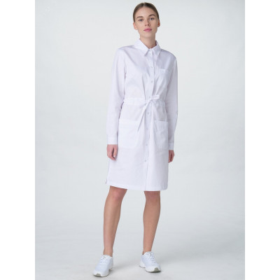 Халат женский Сансара-001 (тк.Смесовая,160) MedLine, белый,52-54,170-176