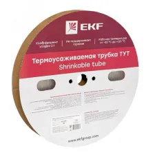 Термоусаживаемая трубка ТУТ 4/2 прозрачная рулон EKF PROxima