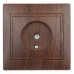 Розетка Intro Plano 1-301-10 TV одиночная, IP20, СУ, венге
