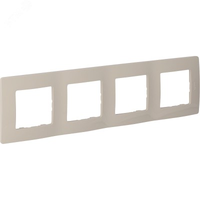 Рамка 4-местная слоновая кость ETIKA