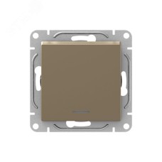 Механизм выключателя. одноклавишный. с подсветкой. шампань Эпика EKF