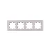 BRITE Рамка 4 поста РУ-4-2-Бр стекло розовый матовый IEK