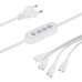 Разветвитель сетевой для линейных светильников 4х IEC C7 2pin+timer на 4 точки с таймером 9 12 15H 2м