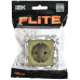 FLITE Розетка с заземлением с защитными шторками безвинтовое крепление 16А РСш11-1-ФлО оливковый IEK