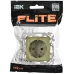 FLITE Розетка с заземлением с защитными шторками безвинтовое крепление 16А РСш11-1-ФлО оливковый IEK