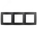 12-5003-05 ЭРА Рамка на 3 поста, Эра12, антрацит (15/150/3600)