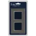 Рамка для розеток и выключателей ЭРА Elegance 14-5102-16 на 2 поста, стекло, титан