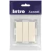 Выключатель Intro Accent 6-106-02 тройной, 10А-250В, IP20, СУ, AL/CU, сл.кость