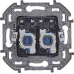 Розетка компьютерная двойная RJ45 категория 6 UTP алюминий INSPIRIA