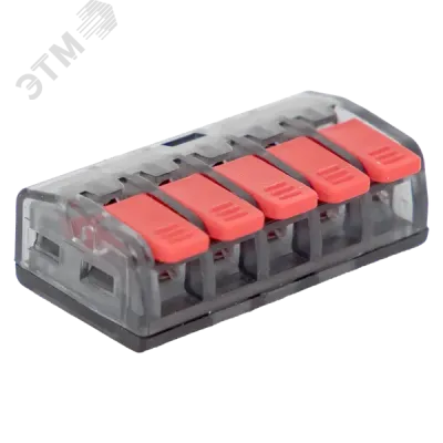 Клемма СМК 221-415 5 отверстий 0.2-4.0 мм2 (50шт.) EKF PROxima