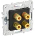 SKANDY Аудиорозетка 4-местная SK-A01Bl черный IEK SKANDY Аудиорозетка 4-местная SK-A01Bl черный IEK