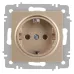 Розетка Intro Accent 6-202-04 2P+E Schuko, 16А-250В, IP20, СУ, шампань
