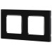 Рамка для розеток и выключателей ЭРА Серия 12 12-5202-06 на 2 поста, Классик, чёрный