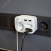 Тройник электрический 16А с/з + 2х2,5А + 3хUSB-A 2,4А + USB Type-C 3А, белый