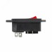 Выключатель клавишный 250В 6А (4с) ON-OFF красный с подсветкой и штекером C14 3PIN