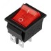 Выключатель клавишный 250V 16А (4с) ON-OFF красный с подсветкой (RWB-502, SC-767, IRS-201-1)