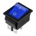 Выключатель клавишный 250V 16А (4с) ON-OFF синий с подсветкой (RWB-502, SC-767, IRS-201-1) Индивидуальная упаковка 1 шт
