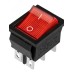 Выключатель клавишный 250V 15А (6с) ON-ON красный с подсветкой (RWB-506, SC-767) Индивидуальная упаковка 1 шт