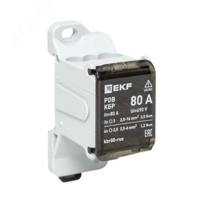 Клеммный блок распределительный КБР 80A EKF