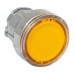 Исполнительный механизм кнопки XB4 желтый плоский возвратный без фиксации, с подсветкой IP65