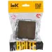 BRITE Выключатель двухклавишный проходной 10А ВС10-2-6-БрТБ темная бронза