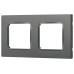 Рамка для розеток и выключателей ЭРА Серия 12 12-5202-12 на 2 поста, Классик, графит