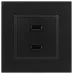 14-4110-05 ЭРА Устройство зарядное USB, 230В/5В-2100мА, IP20, Эра Elegance, антрацит (6/60/1920)