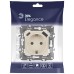 Розетка ЭРА Elegance 14-4108-02 2P+E 16A-250В со шторками с USB type-A+C 5В-3А слоновая кость