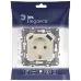 Розетка ЭРА Elegance 14-4108-02 2P+E 16A-250В со шторками с USB type-A+C 5В-3А слоновая кость