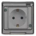 Розетка ЭРА Эксперт 11-2502-01 2P+E IP55, шторки, 16A-250В, ОУ, белый