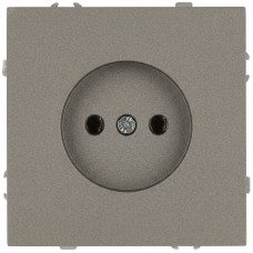 Розетка скрытого монтажа в рамку без заземления 2P 16А-250В IP20 титан 15-2106-07 Galaxy