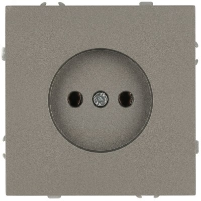 Розетка скрытого монтажа в рамку без заземления 2P 16А-250В IP20 титан 15-2106-07 Galaxy