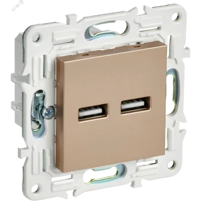 SKANDY Розетка USB A+A 3,1А SK-R15Sa песочный IEK