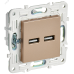 SKANDY Розетка USB A+A 3,1А SK-R15Sa песочный IEK