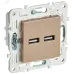 SKANDY Розетка USB A+A 3,1А SK-R15Sa песочный IEK
