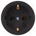 Розетка ЭРА RX11-B-IP44 каучуковая c заземлением 16А IP44 прямая черная