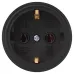 Розетка ЭРА RX11-B-IP44 каучуковая c заземлением 16А IP44 прямая черная