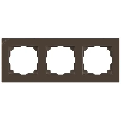 Рамка для розеток и выключателей Intro Accent 6-503-08 на 3 поста, СУ, бронза