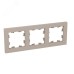 Рамка 3-местная крем.  пластик Эпика EKF