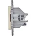 Розетка компьютерная двойная RJ45 категория 6 UTP слоновая кость INSPIRIA
