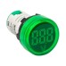 Индикатор значения напряжения зеленый ED16-22VD EKF